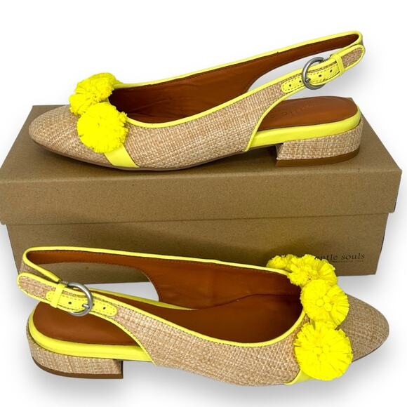 Gentle Souls Yellow and Tan Flats - Picture 3 of 11